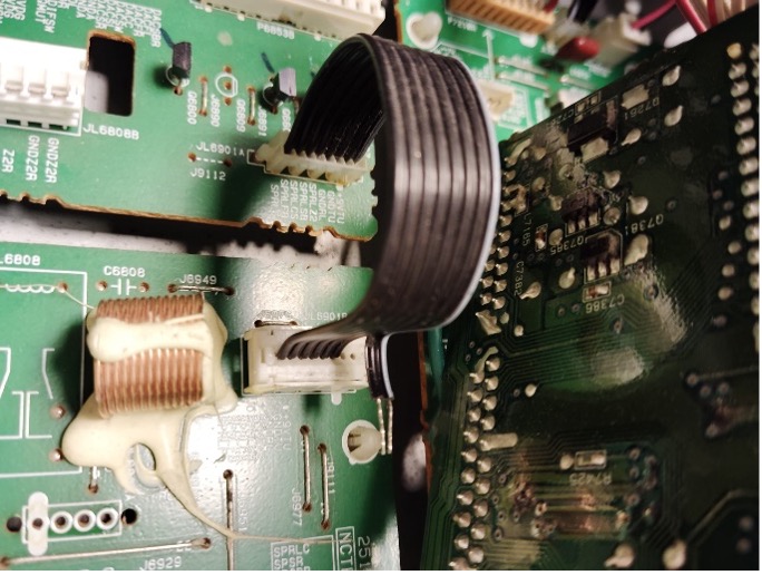 A close-up of a circuit board